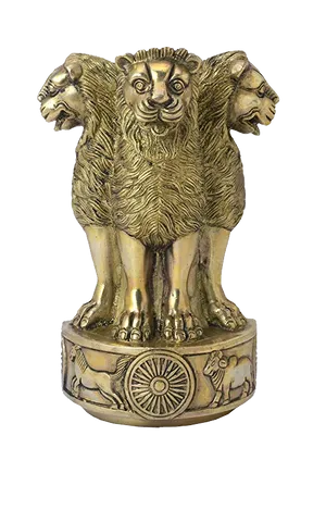 Indian National Emblem Sarnath Lion Capital PNG Image