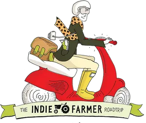 Indie Farmer Roadtrip Illustration PNG Image