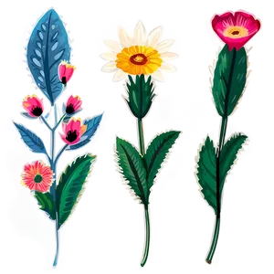 Indie Flower Illustration Png Bha42 PNG Image