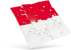 Indonesian Flag Puzzle Concept PNG Image