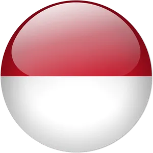 Indonesian Flag Sphere Rendering PNG Image