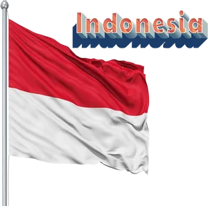 Indonesian Flag Waving PNG Image