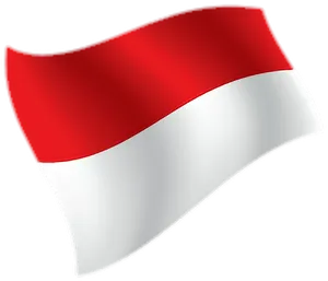 Indonesian Flag Waving PNG Image