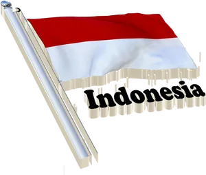 Indonesian Flag Waving PNG Image