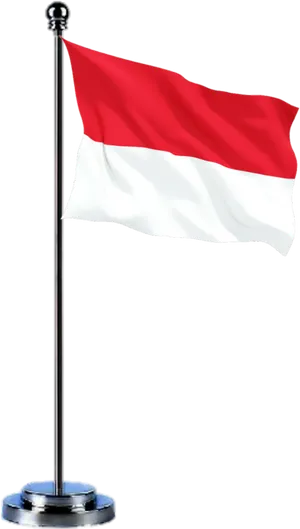 Indonesian Flagon Pole PNG Image