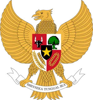 Indonesian Garuda Pancasila Emblem PNG Image