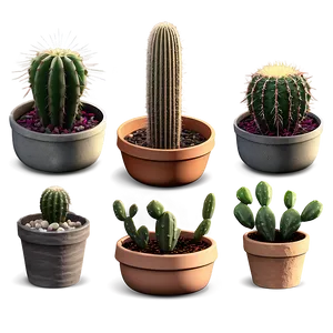 Indoor Cactus Collection Png Vmy PNG Image