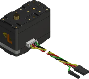 Industrial Battery Connector3 D Rendering PNG Image