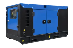 Industrial Blue Diesel Generator PNG Image