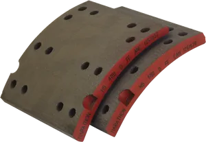 Industrial Brake Padwith Red Shims PNG