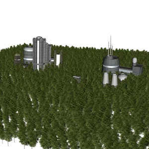 Industrial Complexin Forest PNG Image