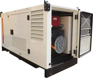 Industrial Diesel Generator Open PNG Image