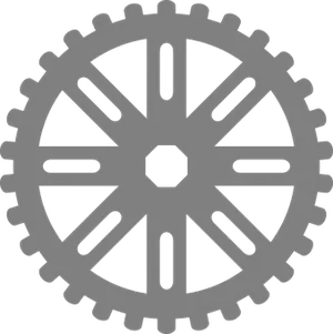 Industrial Gear Silhouette PNG