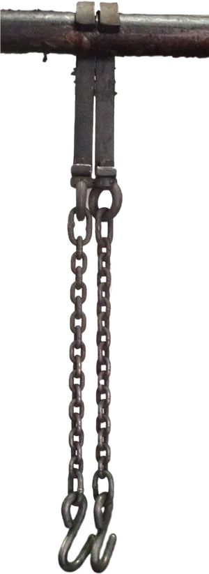 Industrial Hookand Chain PNG Image