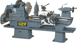 Industrial Metal Lathe Machine PNG Image