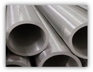 Industrial Metal Tubes Stacked PNG Image