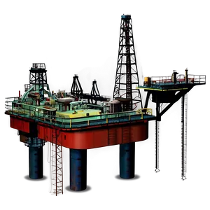 Industrial Oil Rig Png Nmj95 PNG Image