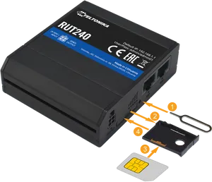 Industrial Router S I M Card Installation PNG Image