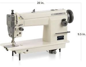 Industrial Sewing Machine Dimensions PNG Image