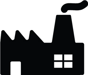 Industrial Silhouette Factory Smokestack PNG Image