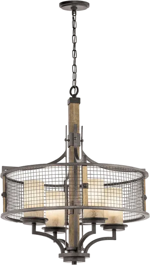 Industrial Style Chandelier PNG Image