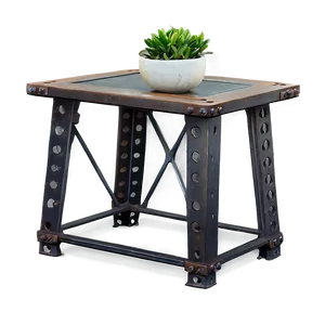 Industrial Style End Table Png 06292024 PNG Image