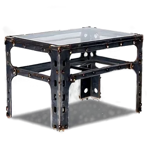 Industrial Style Glass Table Png Vna37 PNG Image