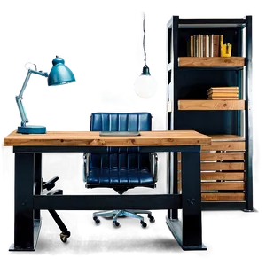 Industrial Style Office Table Png 36 PNG Image