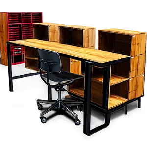 Industrial Style Office Table Png Fpa PNG Image