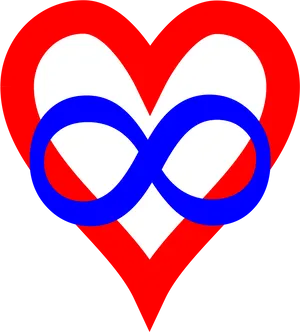 Infinity Heart Combination Graphic PNG Image