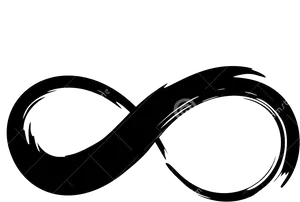 Infinity Symbol Brush Stroke PNG Image