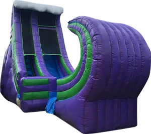 Inflatable Purple Slide Structure PNG Image