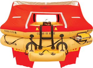 Inflatable Raft Equipment Setup PNG Image