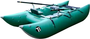 Inflatable Raftwith Oars PNG