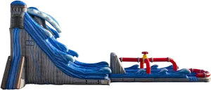 Inflatable Water Slide Playground PNG Image