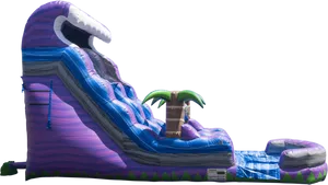 Inflatable Water Slide With Pool PNG Image