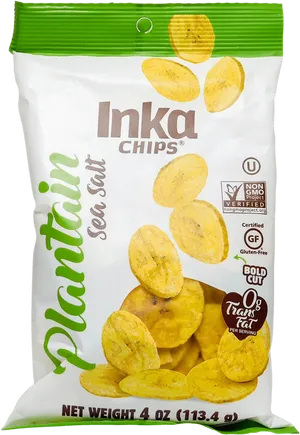 Inka Chips Plantain Sea Salt Package PNG Image