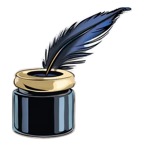 Inkwell And Quill Illustration Png 38 PNG Image