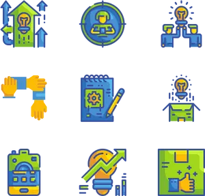 Innovation Concept Icons Set PNG Image