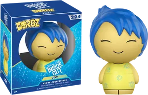 Inside Out Joy Figure Dorbz Packaging PNG Image