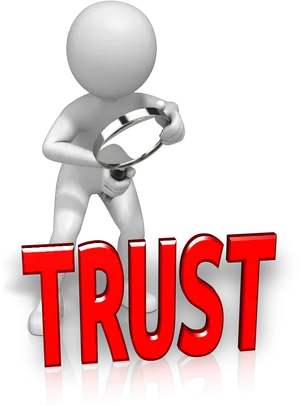 Inspecting Trust Concept PNG Image