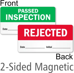 Inspection Status Magnetic Signs PNG Image