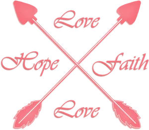 Inspirational Arrows Crossing Hope Love Faith PNG Image