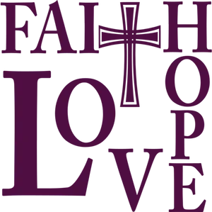 Inspirational Faith Hope Love Graphic PNG Image