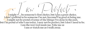 Inspirational Quote I Am Perfect PNG Image