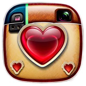 Instagram Heart Sticker Png Nww89 PNG Image