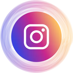 Instagram Logo Gradient Background PNG Image