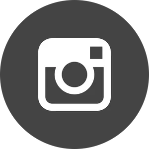 Instagram Logo Whiteon Black Background PNG Image