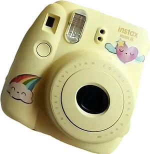 Instax Mini8 Camerawith Stickers PNG Image