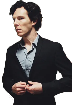 Intense Detective Profile PNG Image